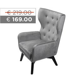 Кресло для отдыха Dunkel SK, коричневое, бархатное, H95x69x73.5см, высота сиденья 41см