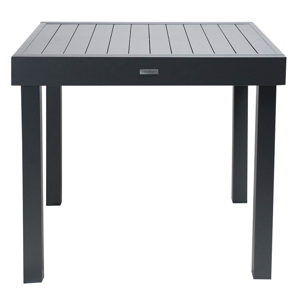 Table Piazza, graphite, aluminium, 90x90xH75.5cm