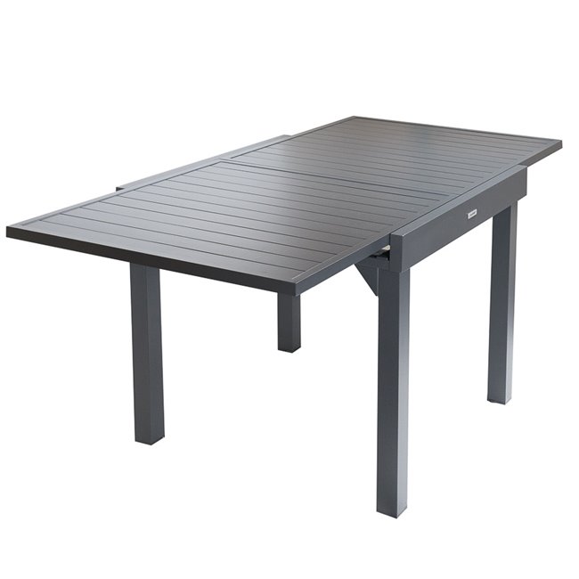 Table Piazza, graphite, aluminium, 90x90xH75.5cm