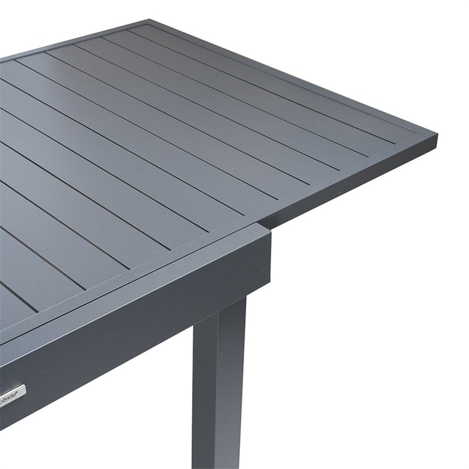 Table Piazza, graphite, aluminium, 90x90xH75.5cm