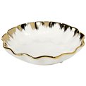 Decorative plate Martina 12, white/gold, 20x20x4cm