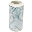 Vase Mallena, blue/ white/ gold, 13.5x13.5x27.7cm