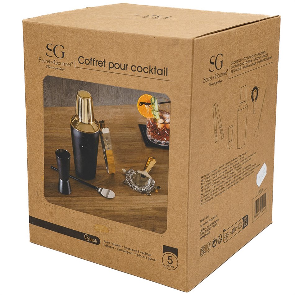 Cocktail set 5 pcs PETIT SALON, 18,5x14,5x14,5cm