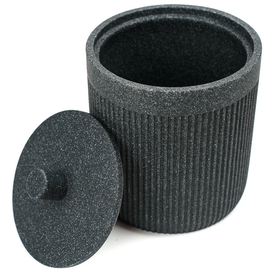 Cotton pot ARDOISE ONYX, H12xD9,9cm