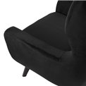 Armchair Dunkel, black, H103x76x80cm, seat height 50cm