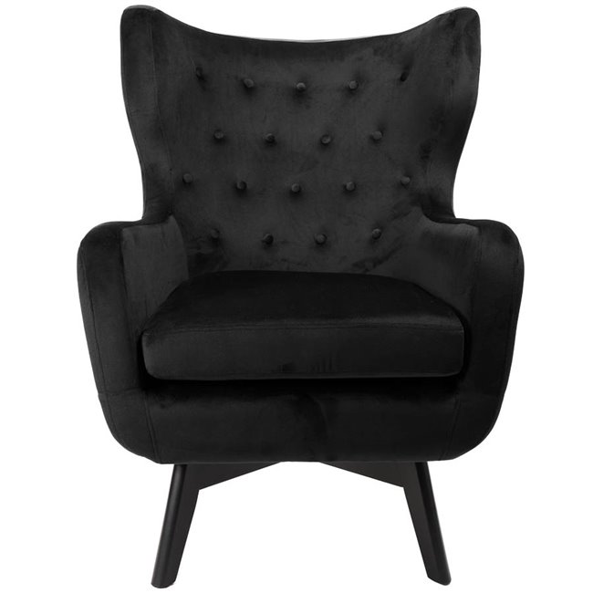 Armchair Dunkel, black, H103x76x80cm, seat height 50cm