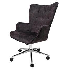 Office chair Darlington, grey,velvet, H106x70x64cm   S48-54