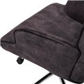 Office chair Darlington, grey,velvet, H106x70x64cm   S48-54