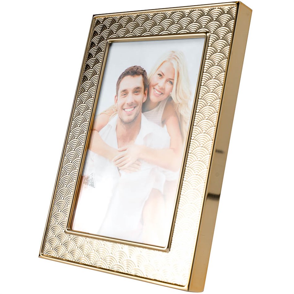 Photo frame Mairos, gold tone steel, 10x15cm