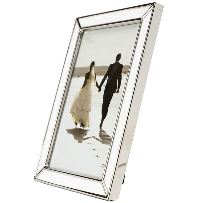 Photo frame Makitta, nickel (silver tone) steel, 10x15cm