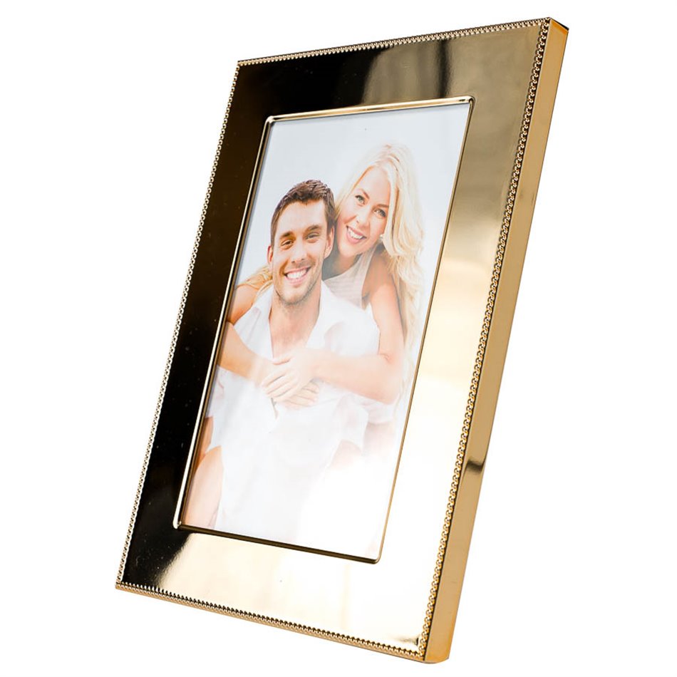 Photo frame Mallia, gold tone, steel, 10x15cm