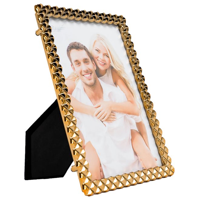 Photo frame Manilla, gold tone, steel, 10x15cm