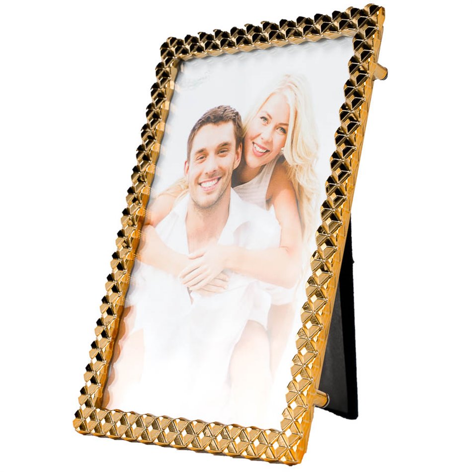 Photo frame Manilla, gold tone, steel, 10x15cm