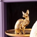 Deco figurine Cat Audrey, golden, 27x18x12cm