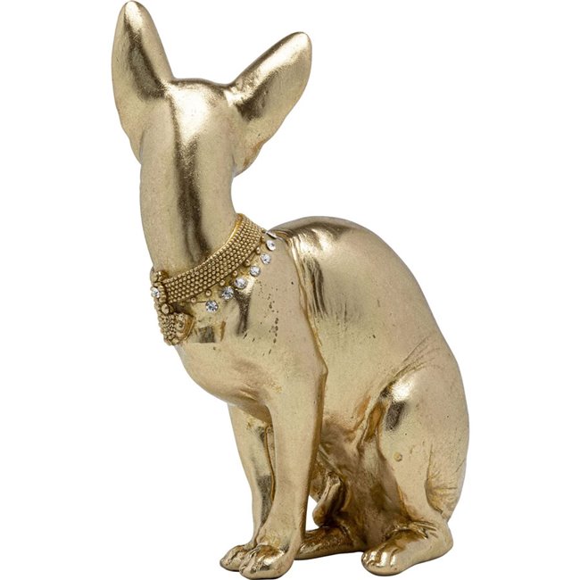 Deco figurine Cat Audrey, golden, 27x18x12cm