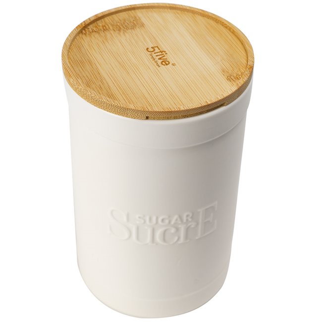 Sugar box Natureo, white, H19.5xD12cm