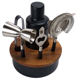 Cocktail set, black/mango, D16 H21cm