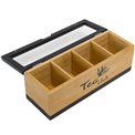 Bamboo tea box Tea club, 9x25.5x9cm