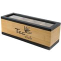 Bamboo tea box Tea club, 9x25.5x9cm