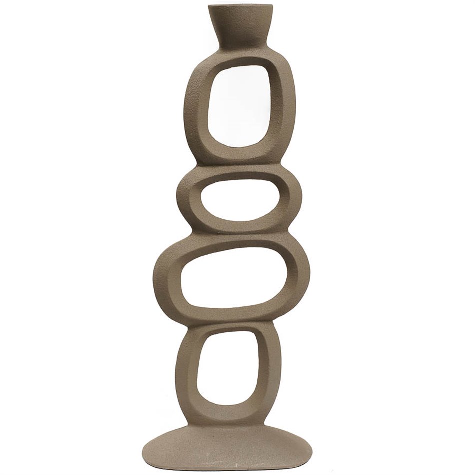 Candle stick  Organic Beige, 15x7x37cm