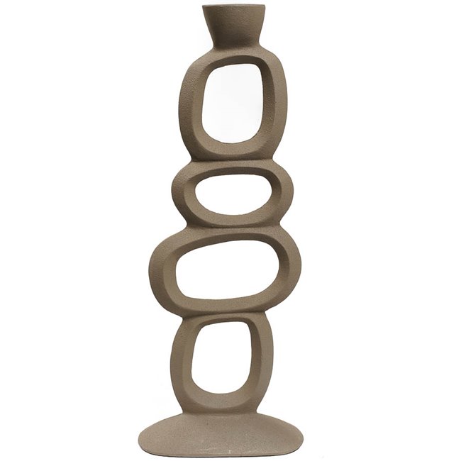 Candle stick  Organic Beige, 15x7x37cm