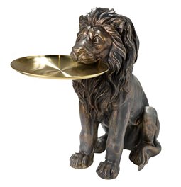 Deco figurine Lion with plate, 63x27x51.5cm