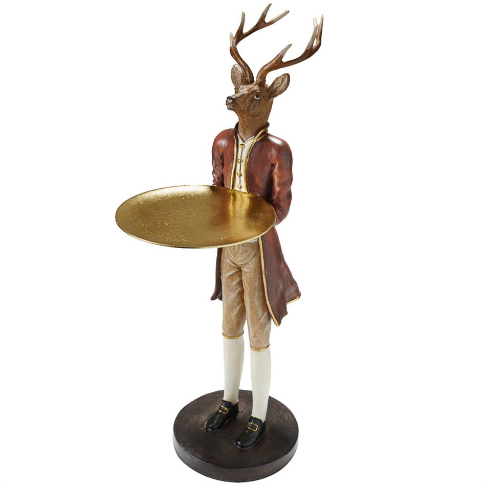 Deco figurine Reindeer with plate, 62.5x34.5x20cm