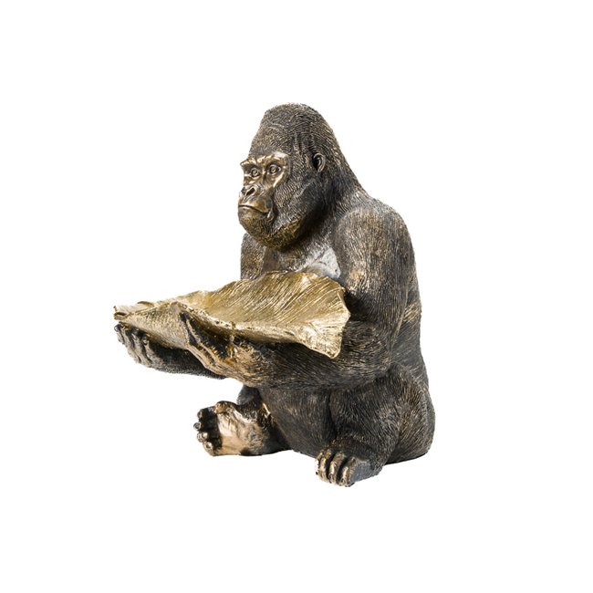 Deco Gorilla hold leave plate, 39x37.5x31cm
