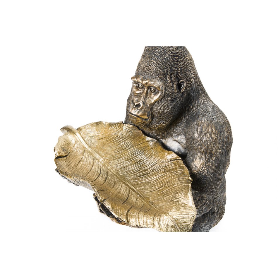 Deco Gorilla hold leave plate, 39x37.5x31cm