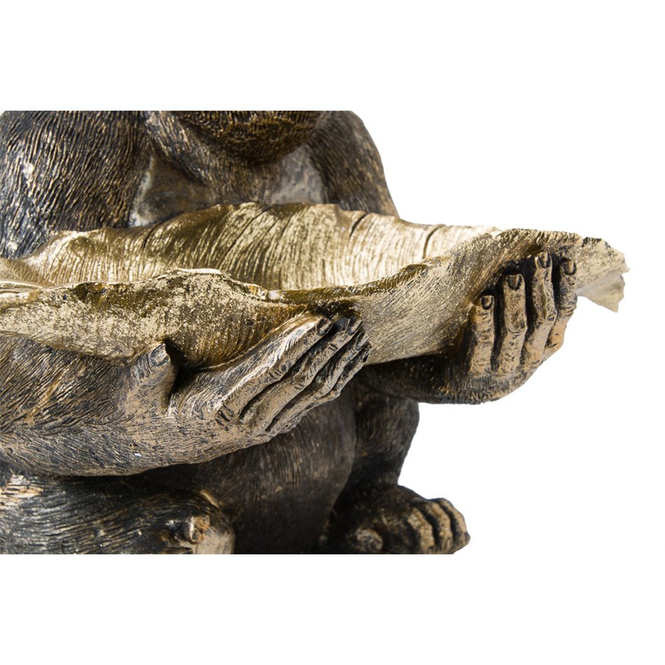 Deco Gorilla hold leave plate, 39x37.5x31cm