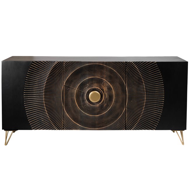 Sideboard Bailey 3D, mango wood, 75x38x160cm