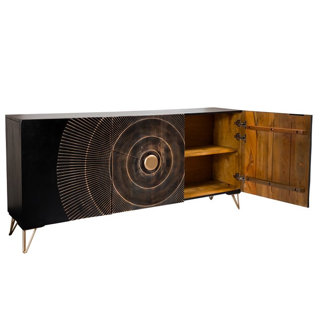 Sideboard Bailey 3D, mango wood, 75x38x160cm