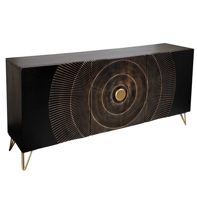 Sideboard Bailey 3D, mango wood, 75x38x160cm