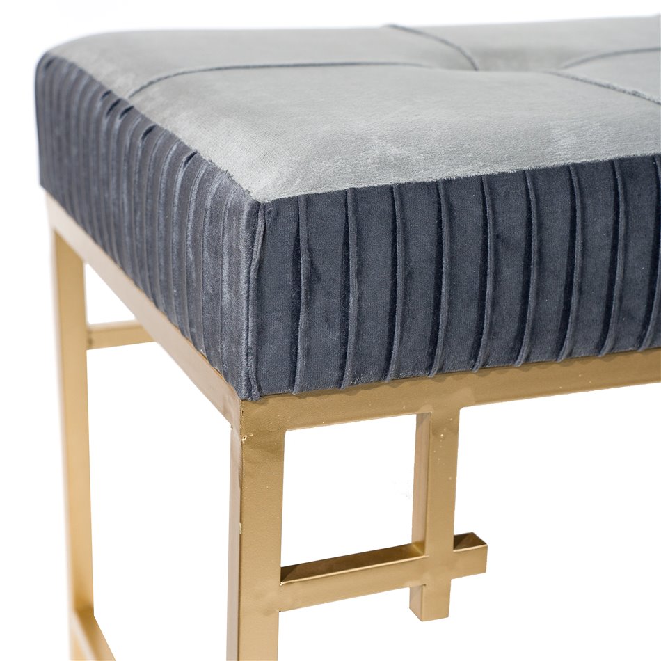 Bench  Madalena L, grey, 110x40x48cm