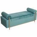 Bench with storage box Malma, green, 121x44x45cm