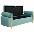 Bench with storage box Malma, green, 121x44x45cm
