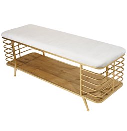 Bench Mariotto,  beige, 120x40x47cm