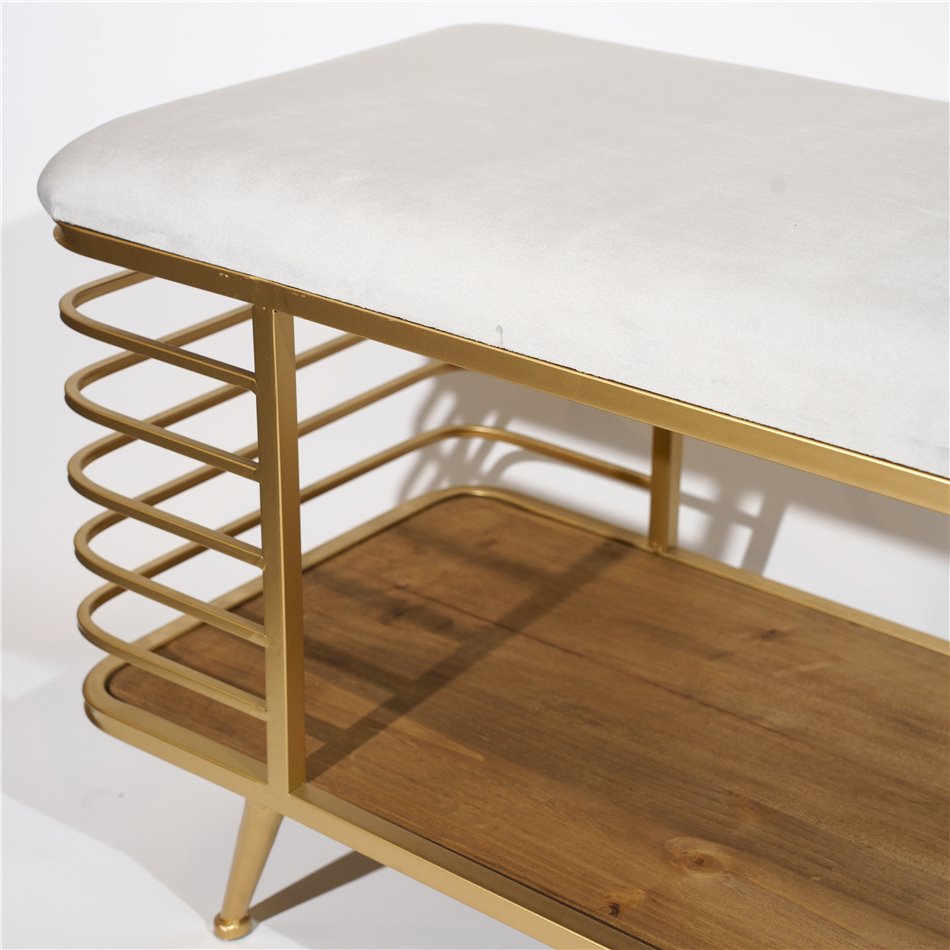 Bench Mariotto,  beige, 120x40x47cm