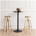 Bar stool Agoo, golden, H67-87x31x31cm