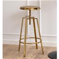 Bar stool Agoo, golden, H67-87x31x31cm