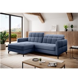 Угловой диван Elorelle L, Omega 86, синий, H105x225x160