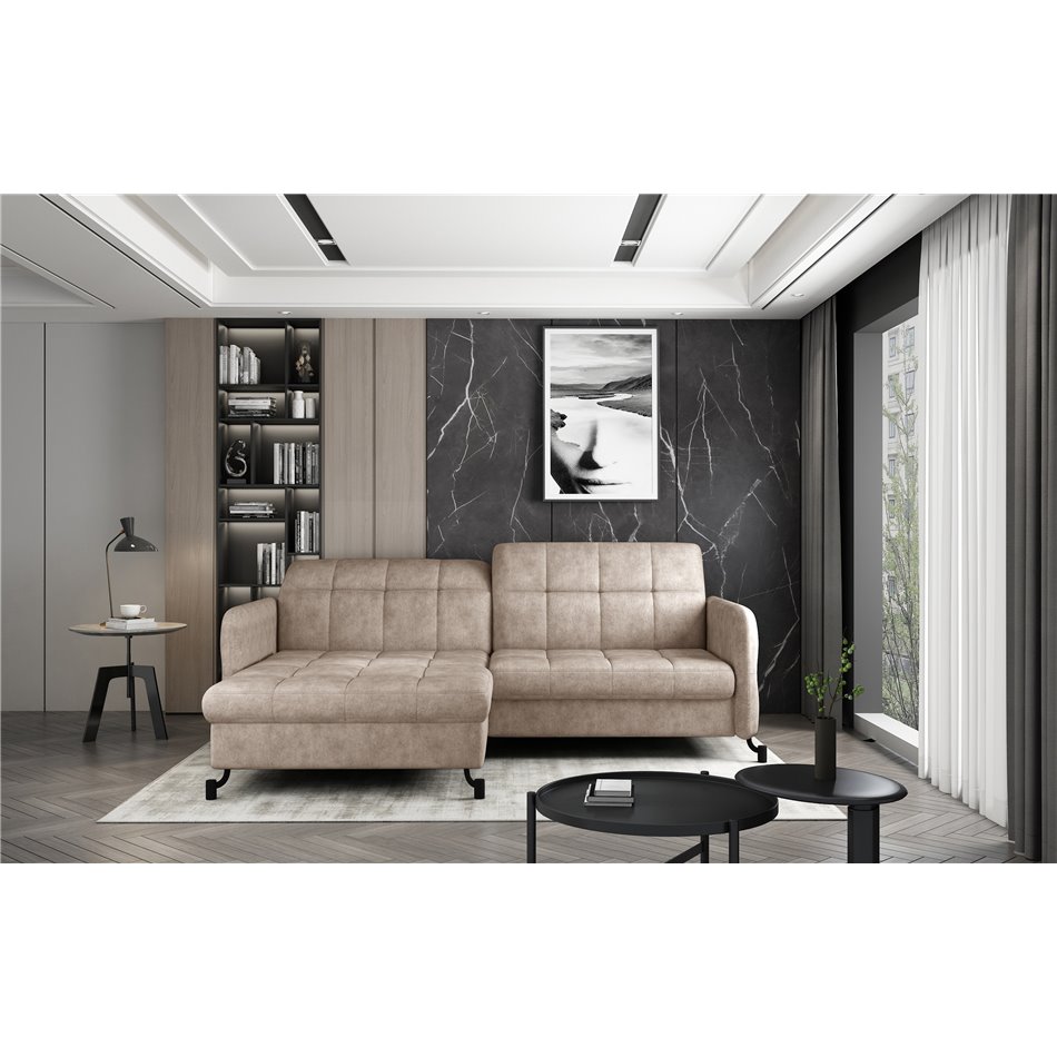 Corner sofa Elorelle L, Dora 21, beige, H105x225x160