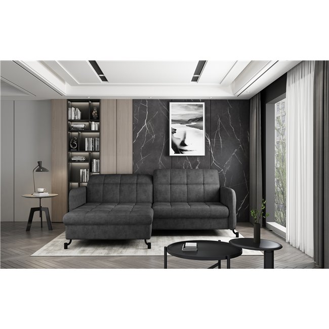 Corner sofa Elorelle L, Dora 96, gray, H105x225x160
