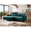 Corner sofa Elorelle L, Mat Velvet 75, green, H105x225x160