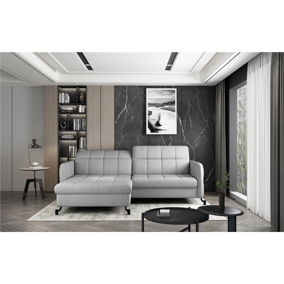 Corner sofa Elorelle L, Grande 81, gray, H105x225x160