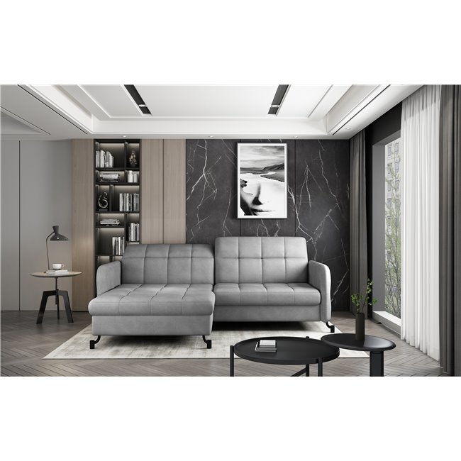 Corner sofa Elorelle L, Texas 92, gray, H105x225x160