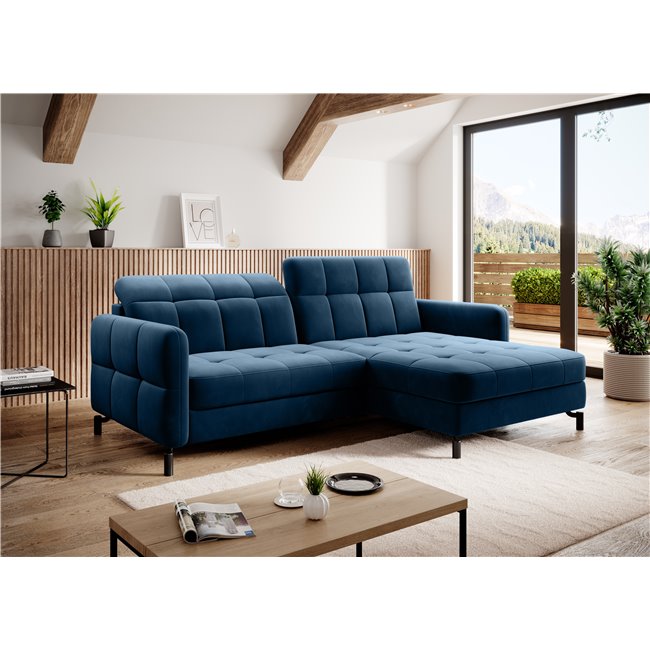 Угловой диван Elorelle R, Kronos 09, синий, H105x225x160