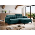 Corner sofa Elorelle R, Mat Velvet 75, green, H105x225x160
