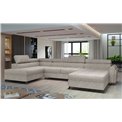 Corner sofa Elosette L, Dora 21, beige, H98x370x200