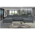 Corner sofa Elosette R, Paros 06, gray, H98x370x200